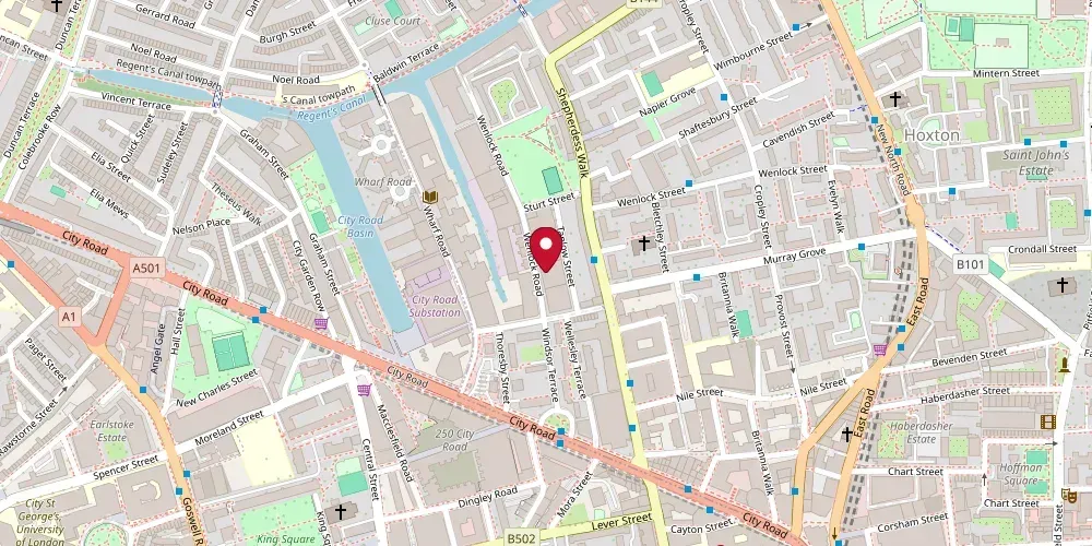 Map showing Apollo Property Maintenance at 20-22 Wenlock Road, London, N1 7JU